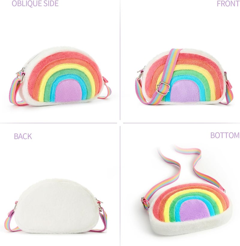 cotmcor Store Toddler Purse Valentines Gifts for Kids: 2 3 4 5 6 7 8 Year Old Girl Birthday Gift, Toys for Ages 2-4 Rainbow Crossbody Bag - Image 3